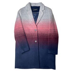 Women's Ombre Bellaire Marc New York Wool Pea Coat, Size Large